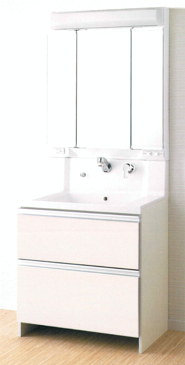 ミカド ファーストプラス 洗面化粧台 三面鏡 900幅 Jjdream