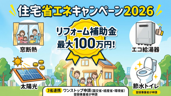 住宅省エネキャンペーン2026！賢くリフォームして補助金を最大化する方法