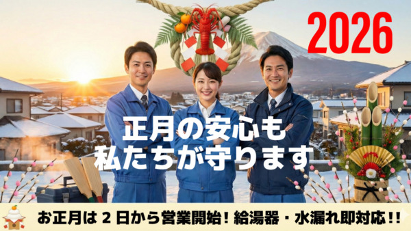 お正月こそ快適に。困った時はすぐ駆けつけます！