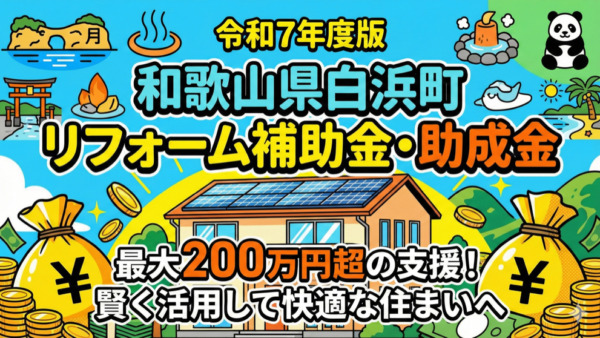 【令和7年度版】和歌山県白浜町のリフォーム補助金・助成金を徹底解説！最大200万円超の支援を受ける方法