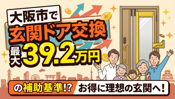 玄関ドア交換に「39.2万円」の補助!? 大阪市で理想の玄関をお得に手に入れる方法