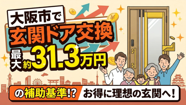 玄関ドア交換に「31.3万円」の補助!? 大阪市で理想の玄関をお得に手に入れる方法
