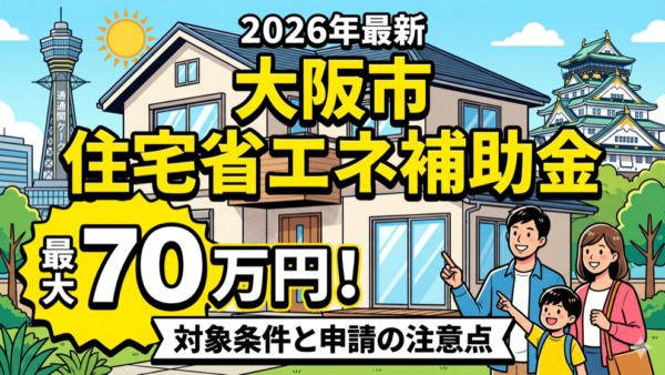 【2026年最新】大阪市の住宅省エネ改修促進事業で最大70万円!対象条件と申請の注意点