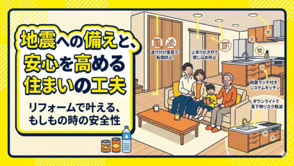 最近地震が多い？改めて見直したい家庭の備えと、安心を高める住まいの工夫