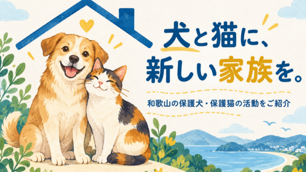 保護犬・保護猫と、新しい家族をつなぐ。和歌山の「はっぴーわんだふる」「ワンダブル二度目の命」をご紹介