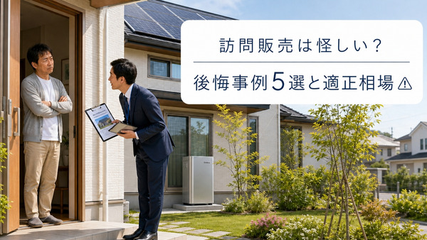 太陽光・蓄電池の訪問販売は怪しい?後悔事例5選と適正相場【2026年】